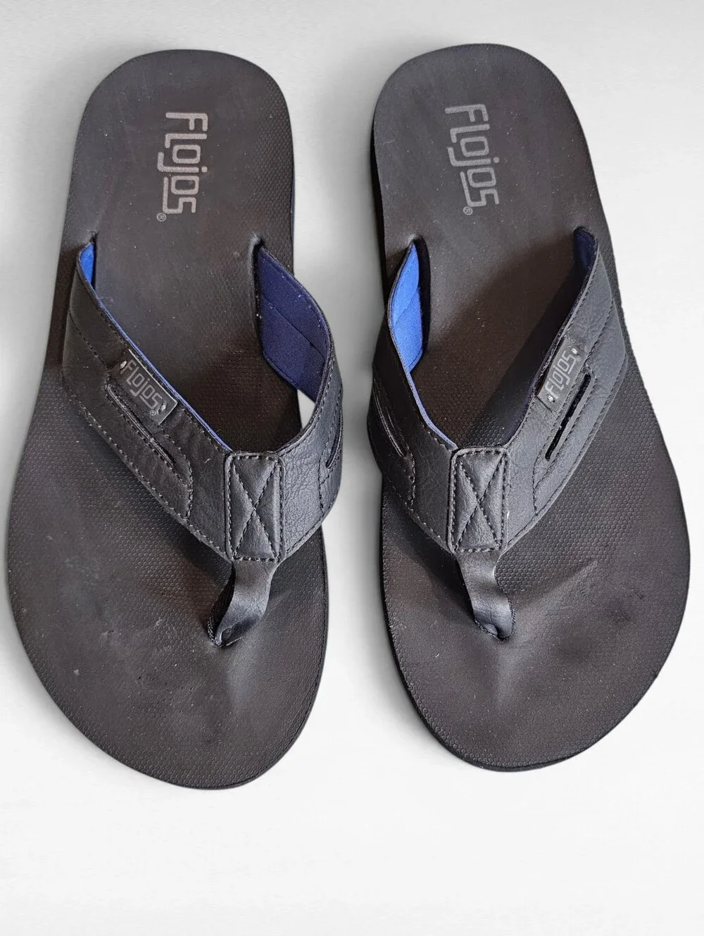 Flojos Flip Flops Black Size 10
